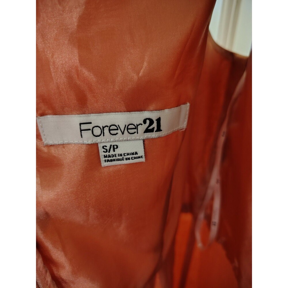 Forever 21 Peach Pleated Sleeveless A-Line Dress Scoop Neck Women's S/P - Picture 3 of 3